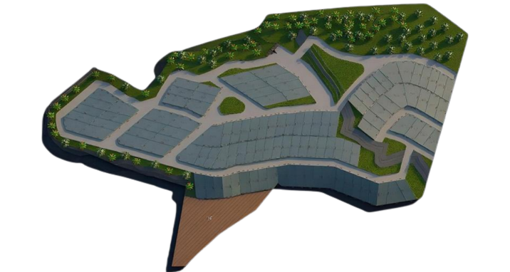 Plano del proyecto Rincón del Cielo con distribución de lotes